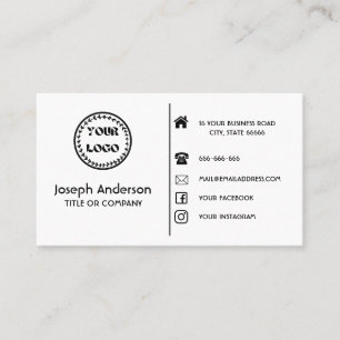 Carte De Visite personnalisation Logo moderne minimaliste des icô