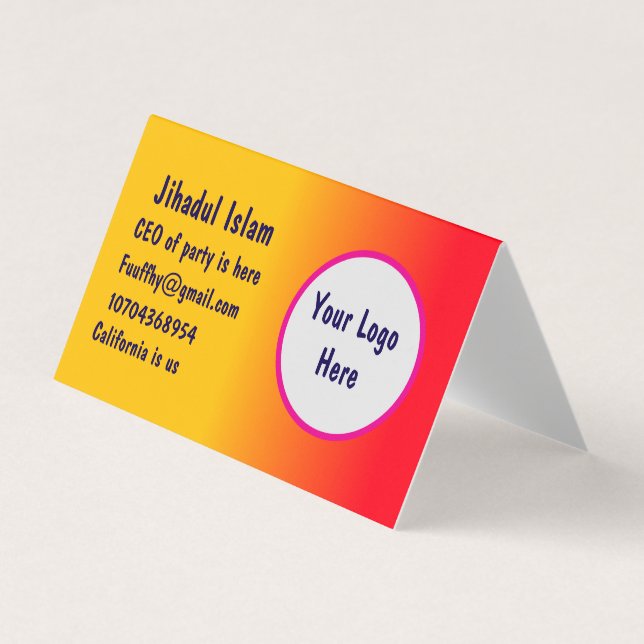 Carte De Visite Personnalisé (Devant)