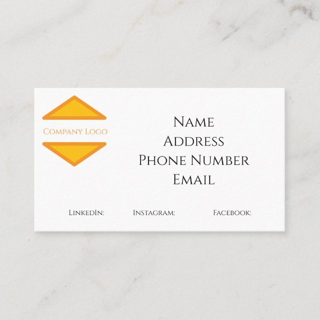 Carte de visite personnalisé (Devant)