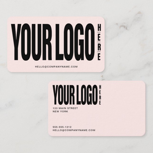 Carte De Visite Personnalisé Ajouter Votre Logo Moderne Minimalist (Devant / Derrière)