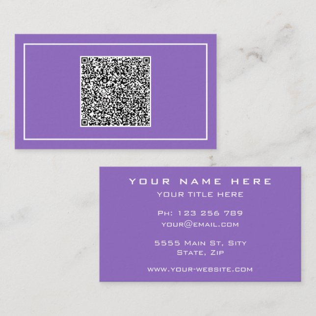 Carte de visite personnalisé avec informations d'a (Devant / Derrière)