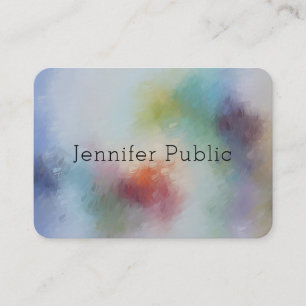 Carte De Visite Personnalisé coloré moderne Abstrait élégant Modèl