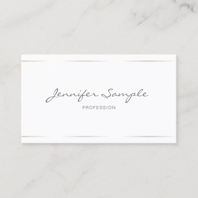 Carte De Visite Personnalisé Élégant Professionnel Moderne Simple  (Devant)