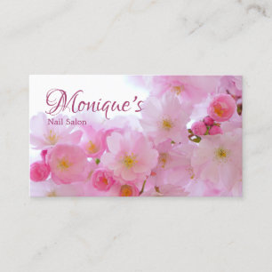 Carte de visite personnalisé en fleurs de cerisier