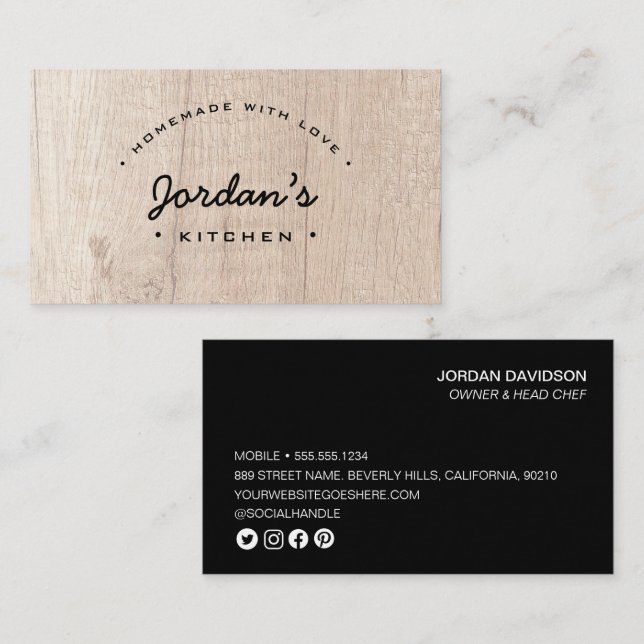 Carte De Visite Personnalisé fait à la maison avec les services al (Devant / Derrière)