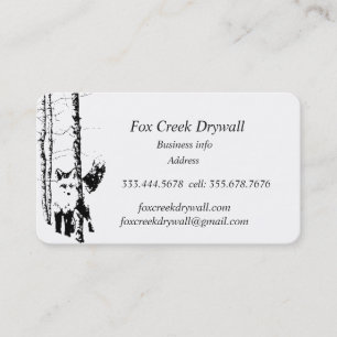 Carte de visite personnalisé Forest Fox Creek Dryw