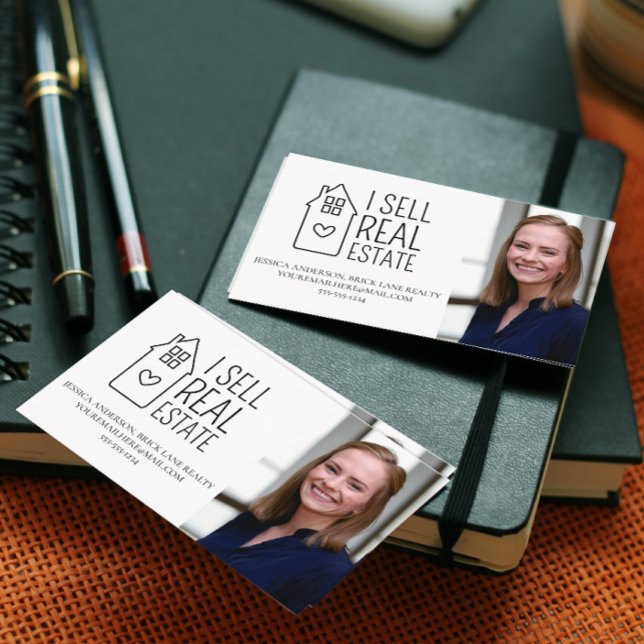 Carte De Visite Personnalisé Je Vends Immobilier Photo (Créateur téléchargé)