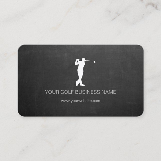 Carte De Visite Personnalisé moderne Blackboard Professional Golf  (Devant)