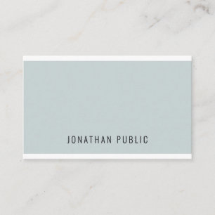 Carte De Visite Personnalisé Moderne Élégant Bleu Vert Simple Modè