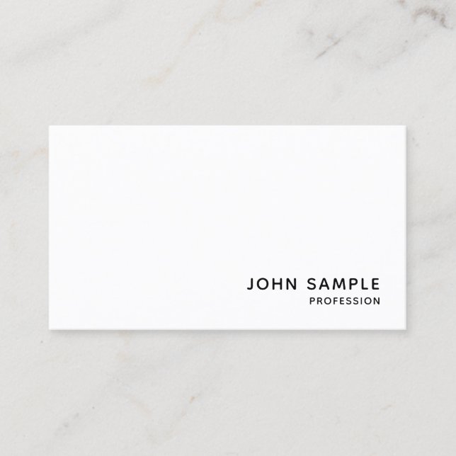 Carte De Visite Personnalisé Moderne Élégant Professionnel Simple (Devant)