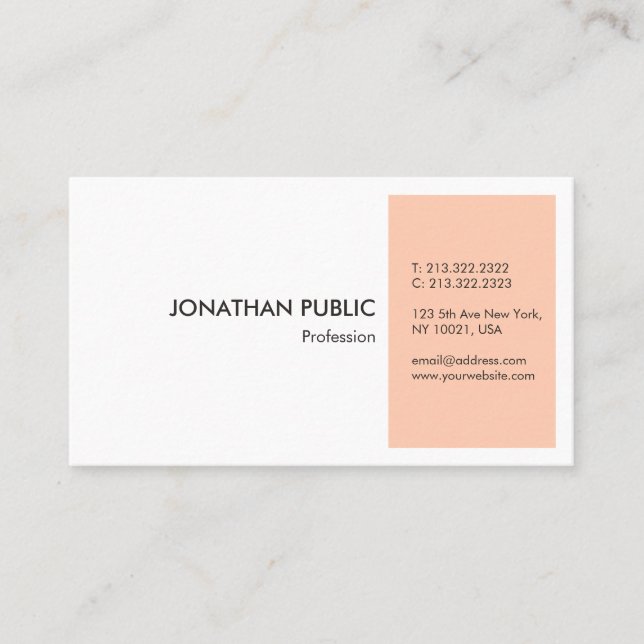 Carte De Visite Personnalisé Moderne Élégant Simple Professionnel (Devant)