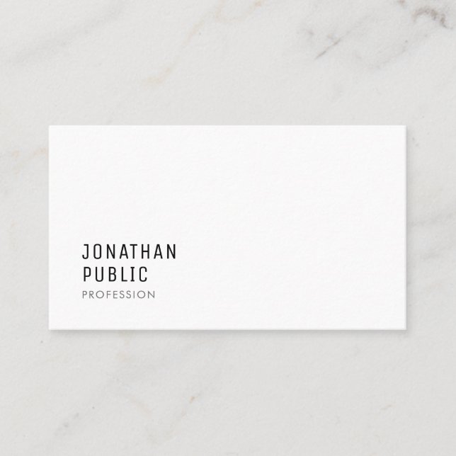 Carte De Visite Personnalisé Moderne Simple Modèle professionnel t (Devant)