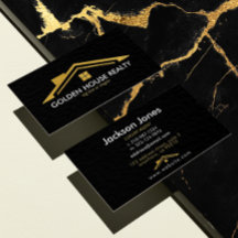Personnalisé Noir + Gold Home Realtors Luxe Modern