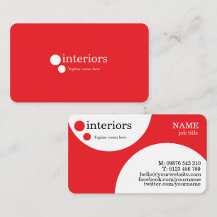 Carte De Visite Personnalisé Personnalisé Minimaliste Intérieur Mo