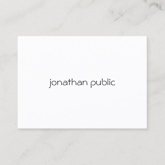 Carte De Visite Personnalisé Professionnel Élégant Moderne Minimal (Devant)