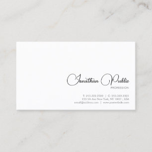 Carte De Visite Personnalisé Professionnel Moderne Élégant Simple