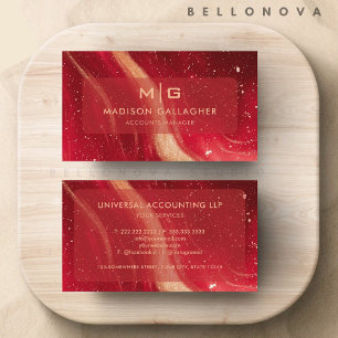 Carte De Visite Personnalisé Red Space Cosmo Gradient Professional