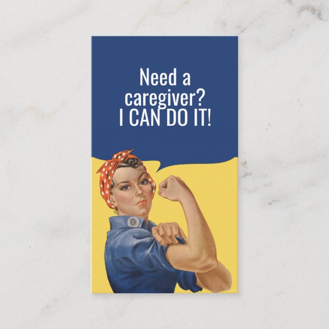 Carte De Visite Personnalisé Rosie Le Riveter Aide-gorge (Devant)
