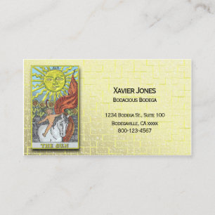carte de visite personnalisé Tarot Sun