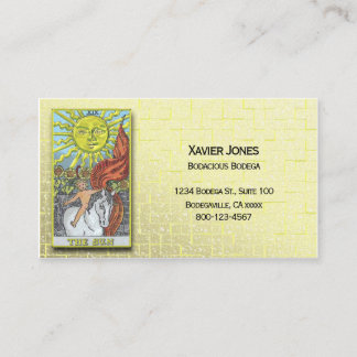 carte de visite personnalisé Tarot Sun