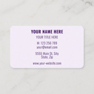 Carte de visite personnalisé Vos couleurs et votre