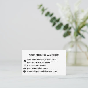 Carte de visite personnalisée avec les information