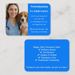 Carte de visite personnalisée de vétérinaire avec