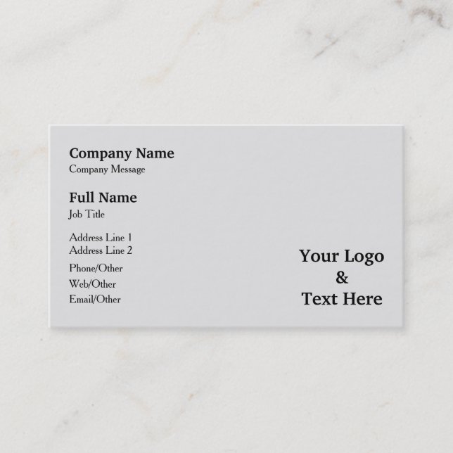 Carte De Visite Personnalisée Personnalisée Personnalisée (Devant)