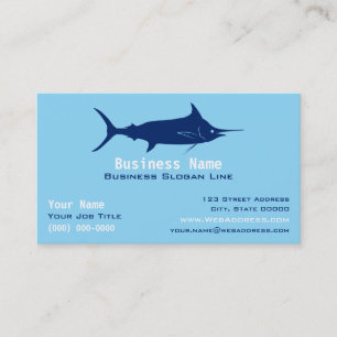 Carte de visite personnalisée pour Marlin / Pêche