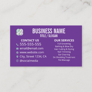 Carte de visite personnalisée pour toiletteur pour