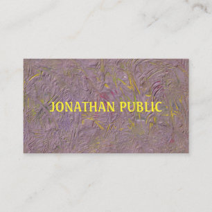 Carte De Visite Personnaliser Elegant Moderne Modèle d'art Abstrai