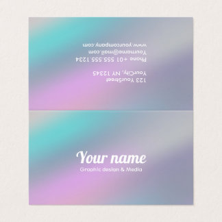 Carte De Visite Personnaliser en pastel d'arc-en-ciel olographe