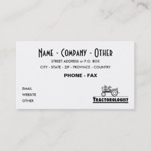 Carte De Visite Personnaliser Funny Tracteur