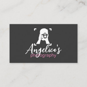 Carte De Visite Personne tenant un appareil photo Logo   Artiste  
