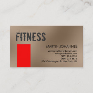 Carte de visite personnel de formation rouge beige