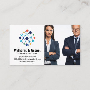 Carte De Visite Personnes d'affaires en costume   Logo Corp