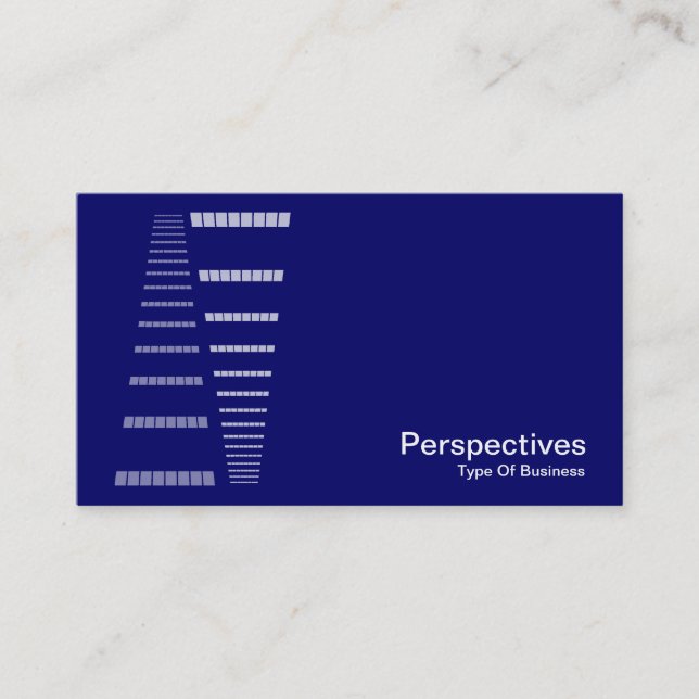 Carte De Visite Perspectives - Blanc sur le bleu profond de la mar (Devant)