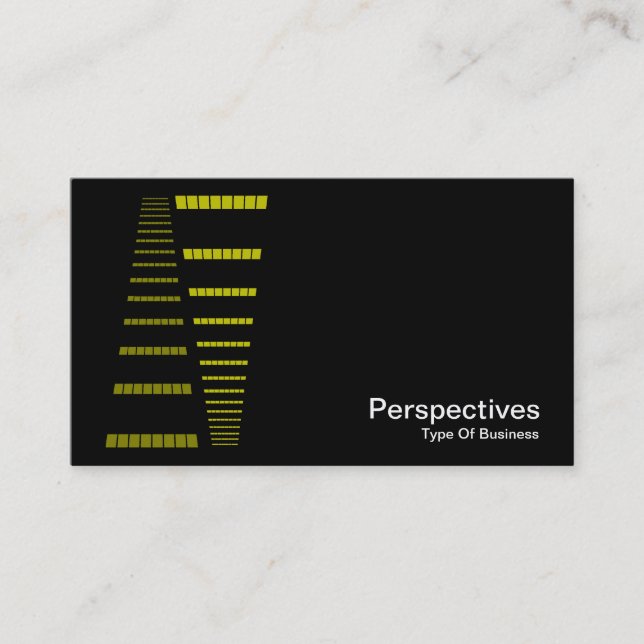 Carte De Visite Perspectives - Jaune et blanc sur noir (Devant)
