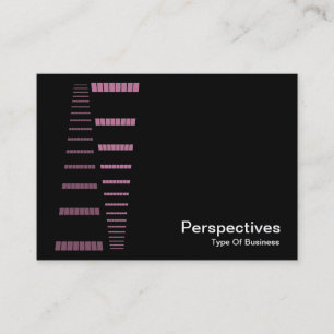 Carte De Visite Perspectives - rose et blanc sur noir