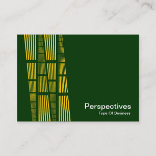 Carte De Visite Perspectives v2 - Ambre et blanc sur le vert foncé