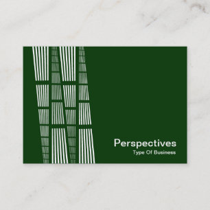 Carte De Visite Perspectives v2 - Blanc sur Vert foncé