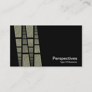 Carte De Visite Perspectives v2 - Crème et Blanc sur Noir