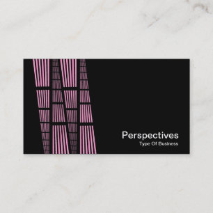 Carte De Visite Perspectives v2 - rose et blanc sur noir
