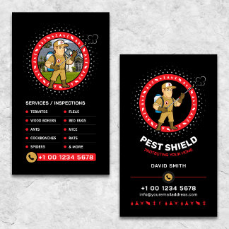 Carte De Visite Pest control Service, Exterminator, Fumigation