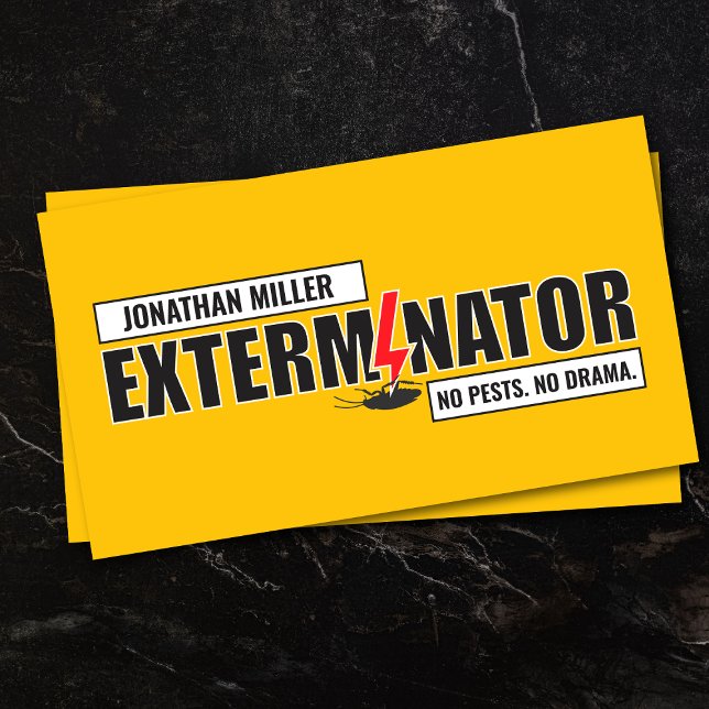 Carte De Visite Pest Control Services - Exterminator (Créateur téléchargé)