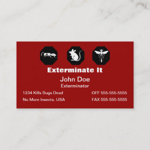 Carte de visite Pest Patrol