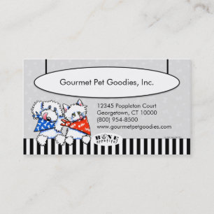 Carte De Visite Pet Foods Business Bone Appetit! Platine