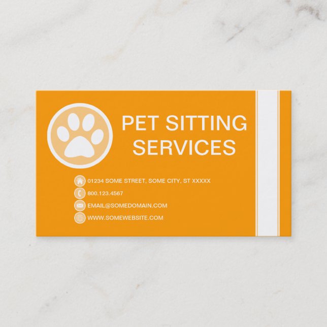 Carte De Visite PET PAW bubble (Devant)