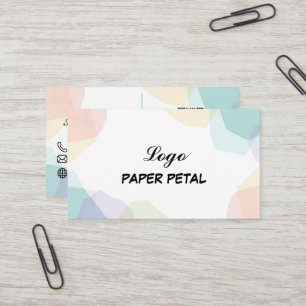 Carte de visite pétal papier