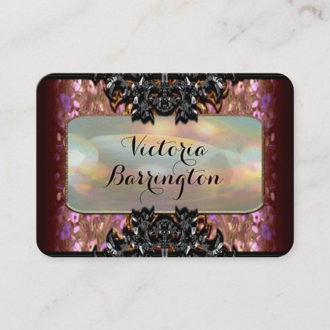 Carte De Visite Pétale 2,5" de Vermothe professionnel de perle (Devant)